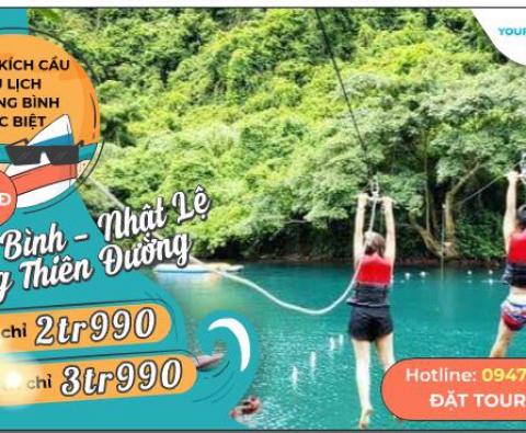 Tour du lịch Quảng Bình - Nhật Lệ - Thiên đường 3N4Đ tàu hỏa