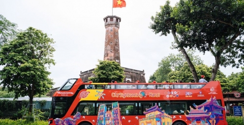 Xe buýt 2 tầng tại Hà Nội: Vietnam Sightseeing Thăng Long Hà Nội City tour