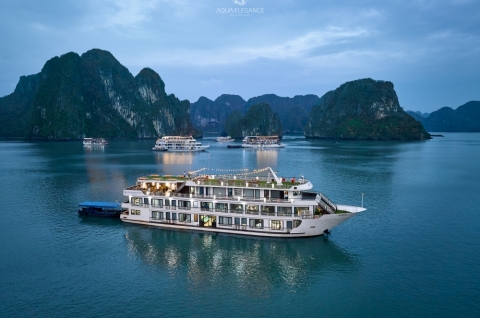 Du thuyền Hạ Long 5 sao Aqua Elegance vịnh Hạ Long