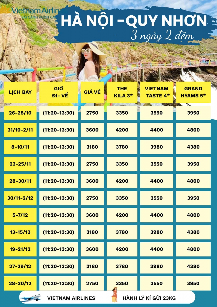 COMBO HÀ NỘI - QUY NHƠN - HÀ NỘI